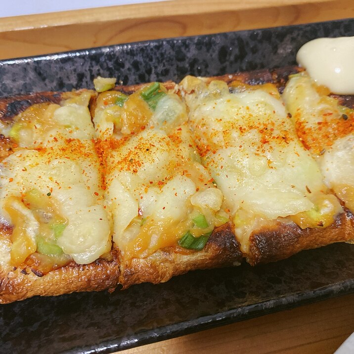 油揚げのねぎ味噌チーズ焼き